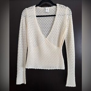 Posse Ivory Wrap Top